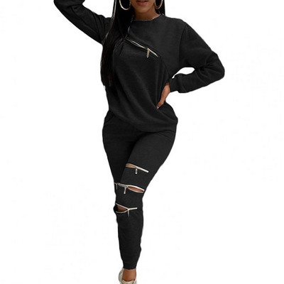 Πορτοκαλί γυναικεία φθινοπωρινά casual σετ δύο τεμαχίων με κουκούλα Crop tops Sporty κολάν που ταιριάζουν ελαστικά απαλά Skinny Fitness Slim Streetwear