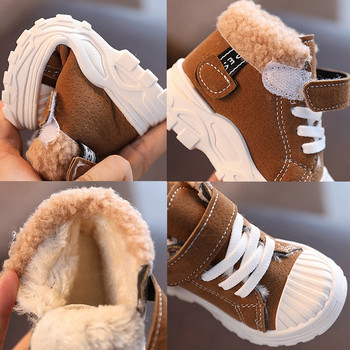 Παιδικές μπότες ζεστές γούνες Παιδικά παπούτσια Παιδικά παπούτσια Μποτάκια βελούδινα Botas Χειμερινό κοριτσάκι Botas Βρεφικά παπούτσια για κορίτσια φθινόπωρο