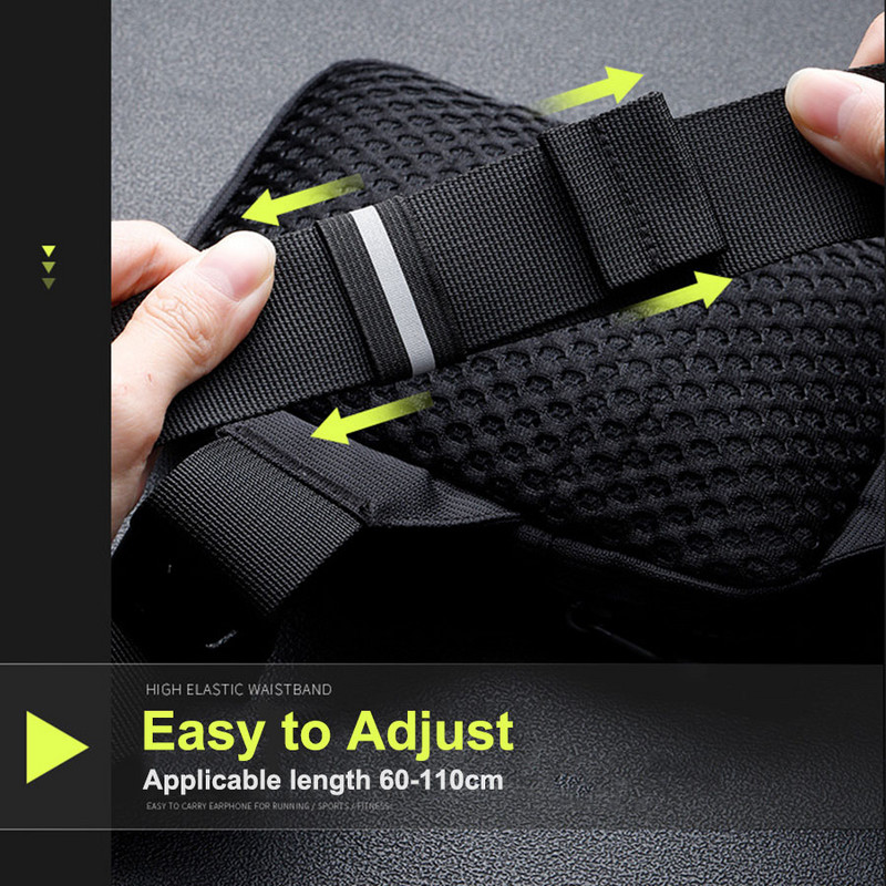 Ocazional geantă de umăr pentru piept pentru bărbați, din nailon, impermeabilă, pentru sport în aer liber, alergare, curea pentru ciclism, geantă pentru telefon de călătorie de capacitate mare