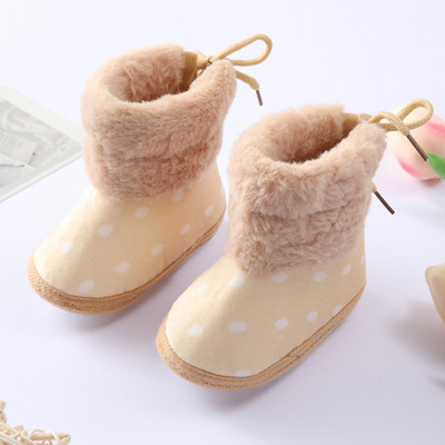 Νεογέννητα νήπια Ζεστές μπότες Winter First Walkers baby girls boys Παπούτσια από μαλακή σόλα από γούνα Snow booties for 0-18M Footwear Boots