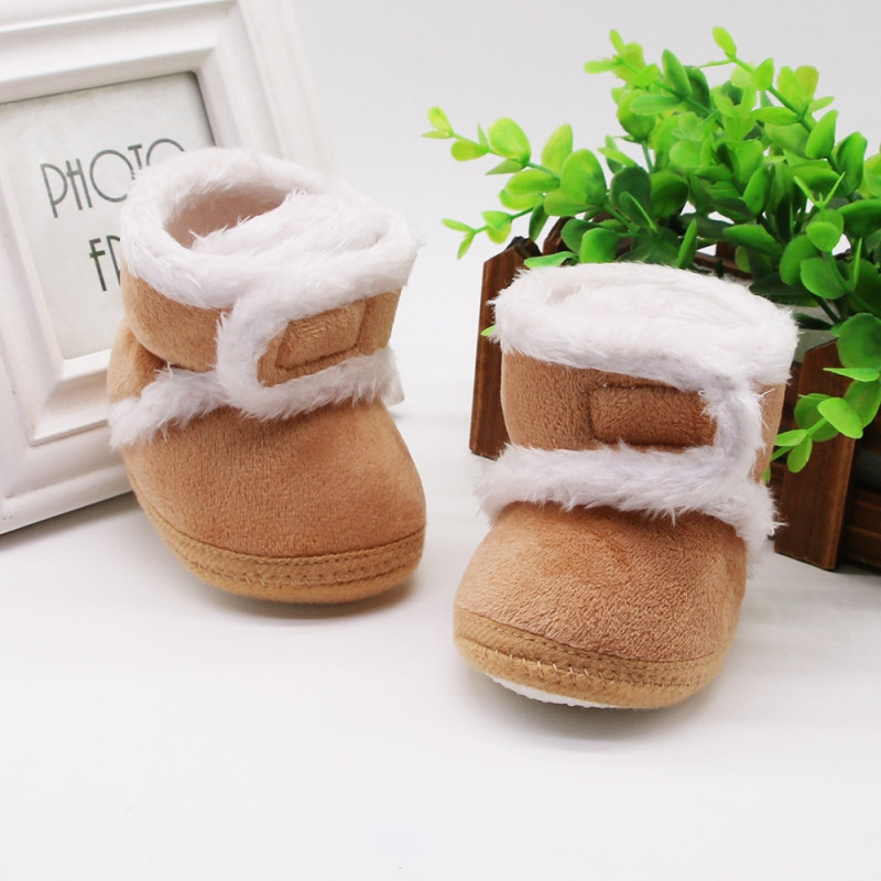 Νεογέννητα νήπια Ζεστές μπότες Winter First Walkers baby girls boys Παπούτσια από μαλακή σόλα από γούνα Snow booties for 0-18M Footwear Boots