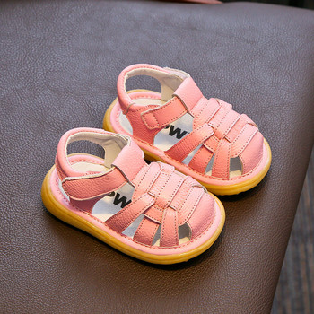 Летни сандали за бебета, момичета, момчета, обувки за малки деца, меко дъно, естествена кожа, деца, деца, анти-сблъсък, обувки за първи път