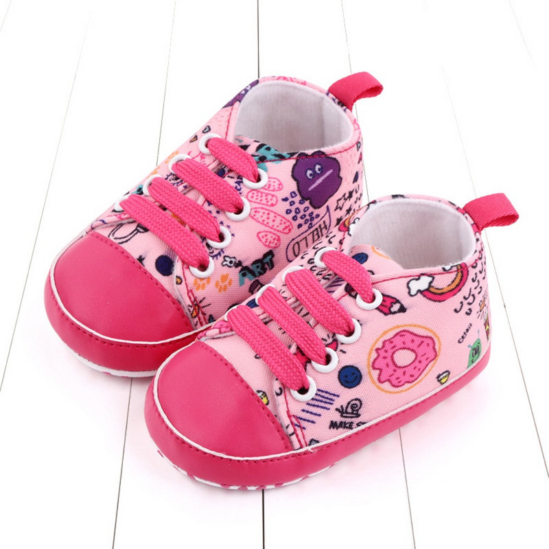 Bebeluși, băieți, fete, cu talpă moale, copil mic, primii plimbări, model de pânză, desene animate, pantofi ocazional, pantofi cu șireturi, nou sosire