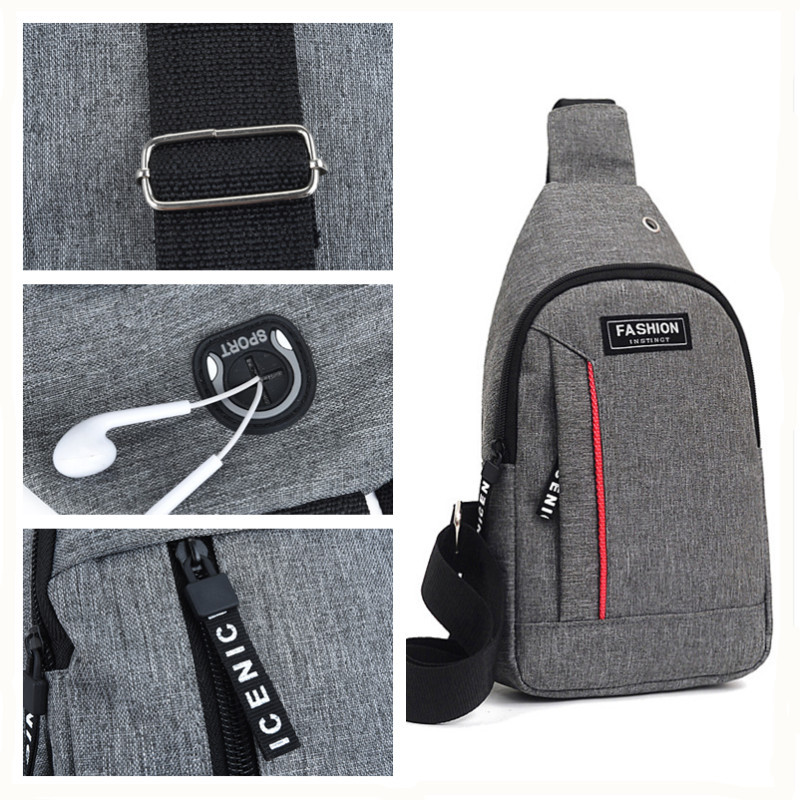 Ležerna muška torba na prsima Poslovna torba na rame Kurirska torba Najlonska platnena modna torba oko struka Torba na rame marke za sportove na otvorenom