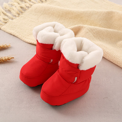 Mother Kids Baby Shoes First walkers Unisex Winter Warm Boots for Infant Baby Faux Fur Inner Snow Boots Toddler Prewalker Bootie