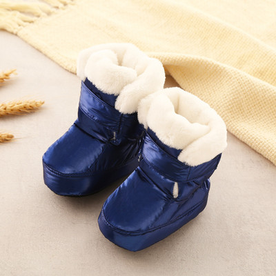 Mother Kids Baby Shoes First walkers Unisex Winter Warm Boots for Infant Baby Faux Fur Inner Snow Boots Toddler Prewalker Bootie