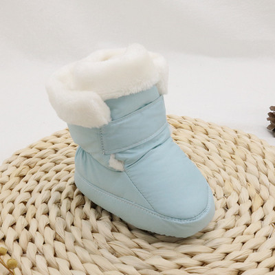 Mother Kids Baby Shoes First walkers Unisex Winter Warm Boots for Infant Baby Faux Fur Inner Snow Boots Toddler Prewalker Bootie