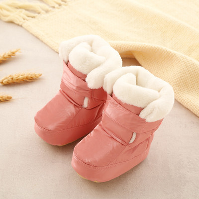 Mother Kids Baby Shoes First walkers Unisex Winter Warm Boots for Infant Baby Faux Fur Inner Snow Boots Toddler Prewalker Bootie