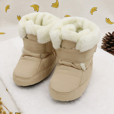 Mother Kids Baby Shoes First walkers Unisex Winter Warm Boots for Infant Baby Faux Fur Inner Snow Boots Toddler Prewalker Bootie