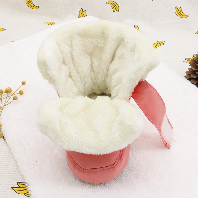Mother Kids Baby Shoes First walkers Unisex Winter Warm Boots for Infant Baby Faux Fur Inner Snow Boots Toddler Prewalker Bootie