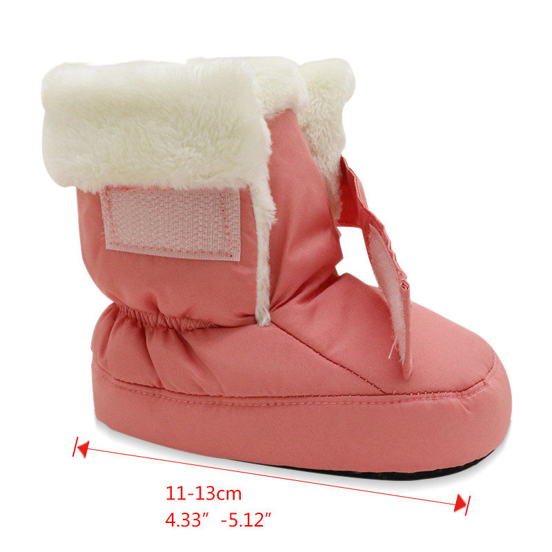 Mother Kids Baby Shoes First walkers Unisex Winter Warm Boots for Infant Baby Faux Fur Inner Snow Boots Toddler Prewalker Bootie