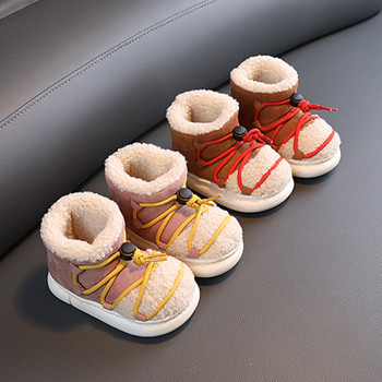Παιδικά ζεστά βαμβακερά μποτάκια χειμώνα New Boys Plus Velvet βαμβακερά παπούτσια για κορίτσια Αντιολισθητικά μαλακή σόλα Μποτάκια καθημερινά μωρά Botines