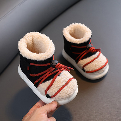 Παιδικά ζεστά βαμβακερά μποτάκια χειμώνα New Boys Plus Velvet βαμβακερά παπούτσια για κορίτσια Αντιολισθητικά μαλακή σόλα Μποτάκια καθημερινά μωρά Botines