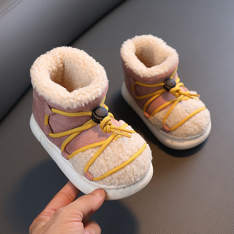 Παιδικά ζεστά βαμβακερά μποτάκια χειμώνα New Boys Plus Velvet βαμβακερά παπούτσια για κορίτσια Αντιολισθητικά μαλακή σόλα Μποτάκια καθημερινά μωρά Botines