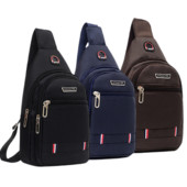 Ανδρική casual τσάντα στήθους νάιλον τσάντα ώμου Ανδρική κοντή τσάντα ταξιδιού Messenger Τσάντα μέσης διπλής αποθήκευσης