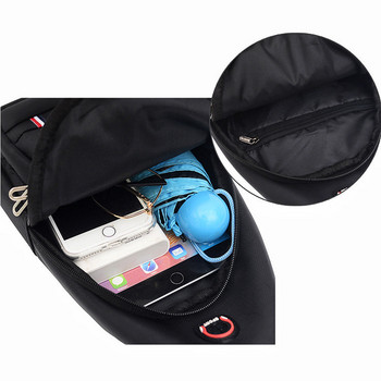 Мъжка ежедневна многофункционална чанта за гърди Найлонова чанта за през рамо Мъжка къса пътна чанта за пътуване Двойна чанта за съхранение Чанта за кръста