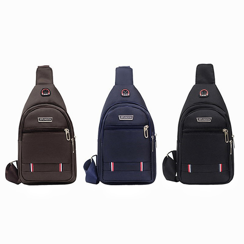 Ανδρική casual τσάντα στήθους νάιλον τσάντα ώμου Ανδρική κοντή τσάντα ταξιδιού Messenger Τσάντα μέσης διπλής αποθήκευσης