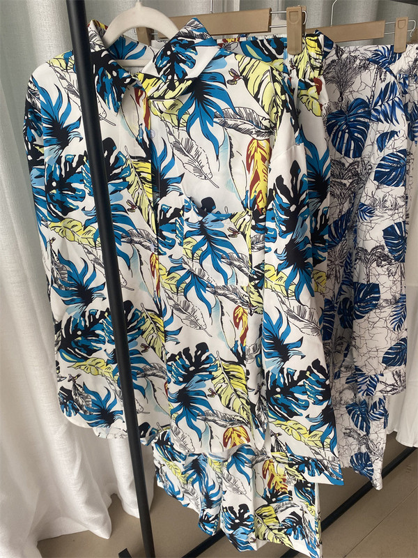 Ženska široka majica s širokim printom i odijelo s hlačama širokih nogavica, bluza dugih rukava, hlače širokih nogavica, jesenska kućna odjeća, set od 2 komada