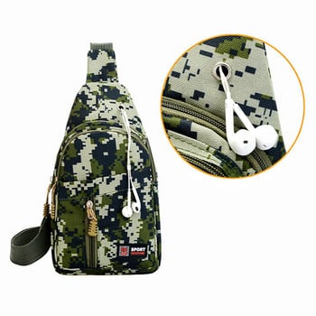 Мъжка чанта с голям капацитет Мъжка чанта за гърди Камуфлажна чанта за през рамо Платнена оксфордска спортна чанта за гърди Водоустойчива чанта за съхранение