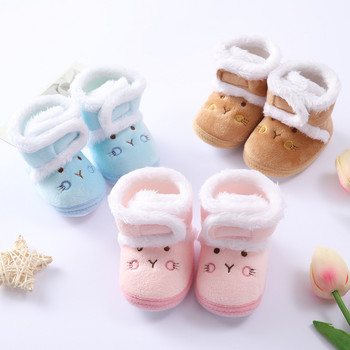 0-18M Детски памучни обувки Обувки за малки деца Зимни топли ботуши за новородени Бебешки обувки за момичета Момчета Обувки с мека подметка Ботуши за сняг