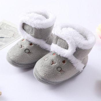 0-18M Детски памучни обувки Обувки за малки деца Зимни топли ботуши за новородени Бебешки обувки за момичета Момчета Обувки с мека подметка Ботуши за сняг