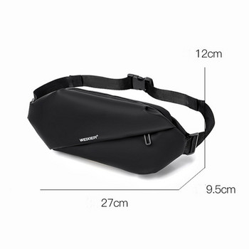 Ανδρική μοντέρνα τσάντα στήθους απλής σχεδίασης Τσάντα αγγελιοφόρου μονής εξωτερικής χρήσης, αδιάβροχη δερμάτινη φορητή τσάντα αποθήκευσης τηλεφώνου