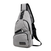 Ανδρική τσάντα ώμου Messenger Τσάντα νάιλον τσάντα στήθους φόρτισης USB Ανδρική αντικλεπτική καμβάς τσάντα μικρών αποσκευών Leisure