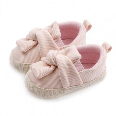 Βρεφικά παπούτσια Άνετα μαλακά βρεφικά νήπια Bowknot αναπνέουσα αντιολισθητική μαλακή σόλα Prewalker Flat παπούτσια Baby casual παπούτσια