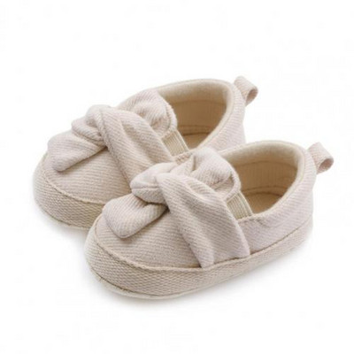 Βρεφικά παπούτσια Άνετα μαλακά βρεφικά νήπια Bowknot αναπνέουσα αντιολισθητική μαλακή σόλα Prewalker Flat παπούτσια Baby casual παπούτσια