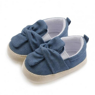 Βρεφικά παπούτσια Άνετα μαλακά βρεφικά νήπια Bowknot αναπνέουσα αντιολισθητική μαλακή σόλα Prewalker Flat παπούτσια Baby casual παπούτσια