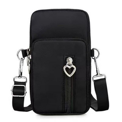 Nou telefon mobil feminin trei straturi Mini ShoulderMessenger încheietura mâinii Schimbare cheie Geanta pentru braț