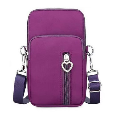 Nou telefon mobil feminin trei straturi Mini ShoulderMessenger încheietura mâinii Schimbare cheie Geanta pentru braț