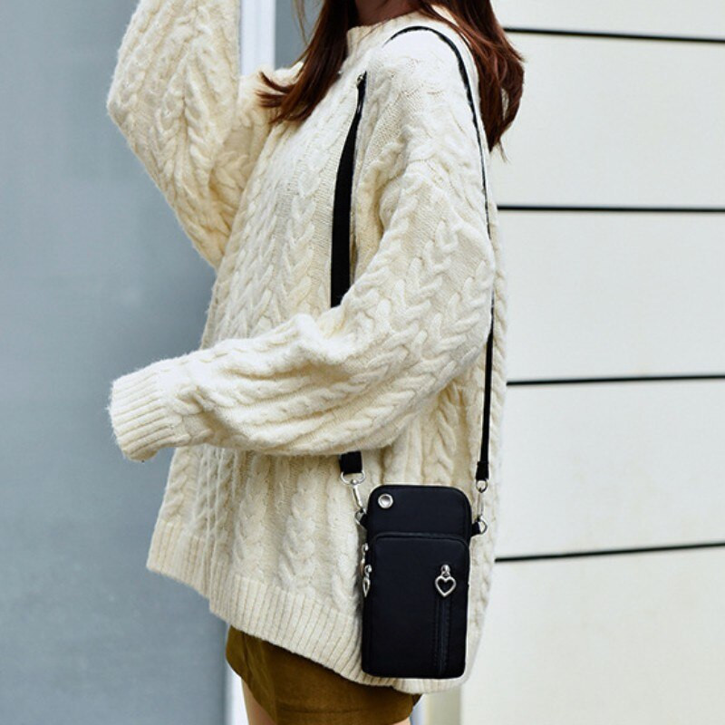 Νέο κινητό τηλέφωνο Γυναικείο ThreeLayer Mini ShoulderMessenger Καρπός αλλαγής κλειδιού αποθήκευσης τσάντα βραχίονα