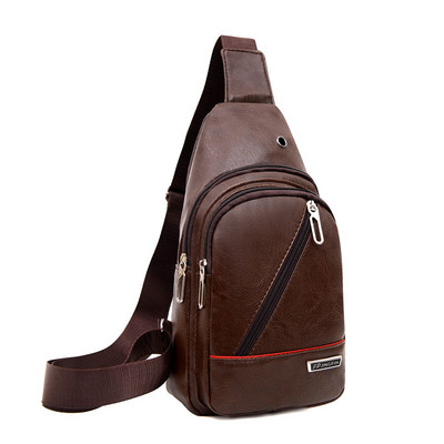 Ανδρική τσάντα στήθους PU Δερμάτινη αδιάβροχη τσάντα ώμου Messenger Ανδρική τσάντα Casual Business Τσάντα στήθους Μοντέρνα τσάντα αποθήκευσης εξωτερικού χώρου
