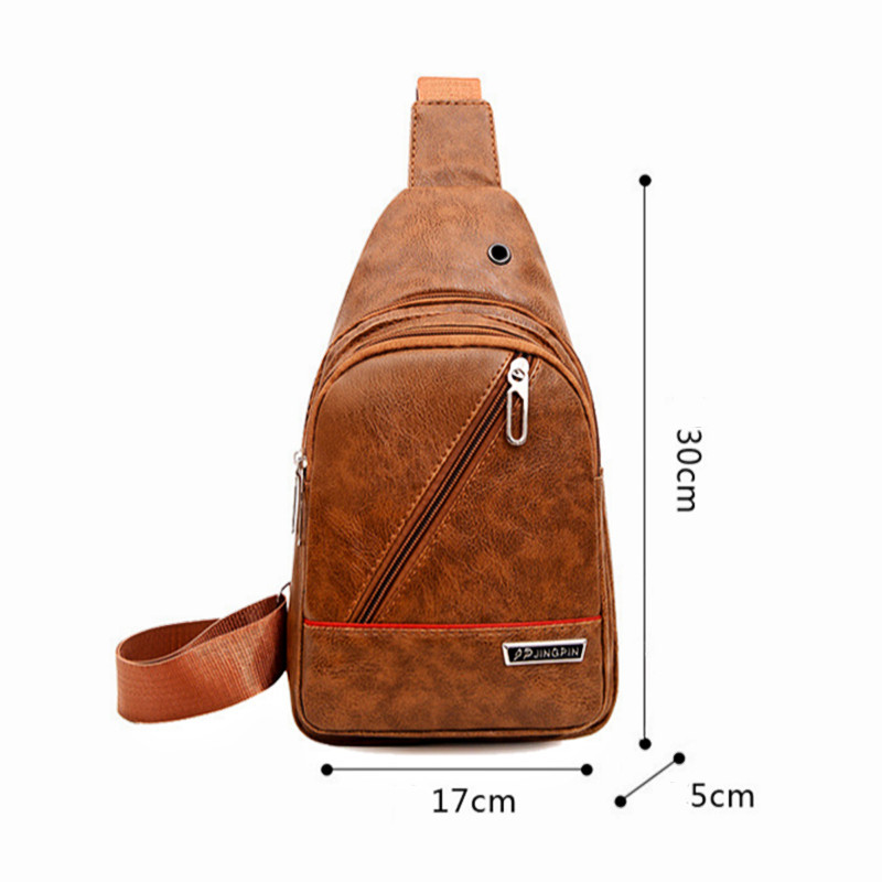 Ανδρική τσάντα στήθους PU Δερμάτινη αδιάβροχη τσάντα ώμου Messenger Ανδρική τσάντα Casual Business Τσάντα στήθους Μοντέρνα τσάντα αποθήκευσης εξωτερικού χώρου