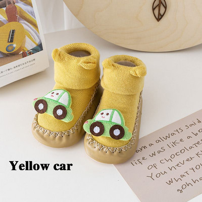 Παιδικές κάλτσες με λαστιχένιες σόλες για νήπια Παιδικά μωρά αγόρια Παπούτσια First Walkers Warm Terry Thicken Παντόφλες Βρέφη Κορίτσι Χειμώνας