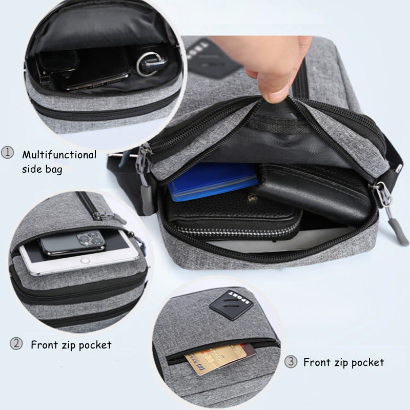 Ανδρική τσάντα ώμου Μικρή τετράγωνη τσάντα Messenger Τσάντα Work Business Αδιάβροχη τσάντα Oxford Τσάντα τσάντα ταξιδιού εξωτερικού χώρου