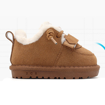 Βρεφικά ζεστά βαμβακερά παπούτσια Χειμερινά νέου στυλ Χοντρές βελούδινες κοντές μπότες για αγόρια και κορίτσια, αντιολισθητικές, μαλακές σόλες, παιδικές μπότες χιονιού