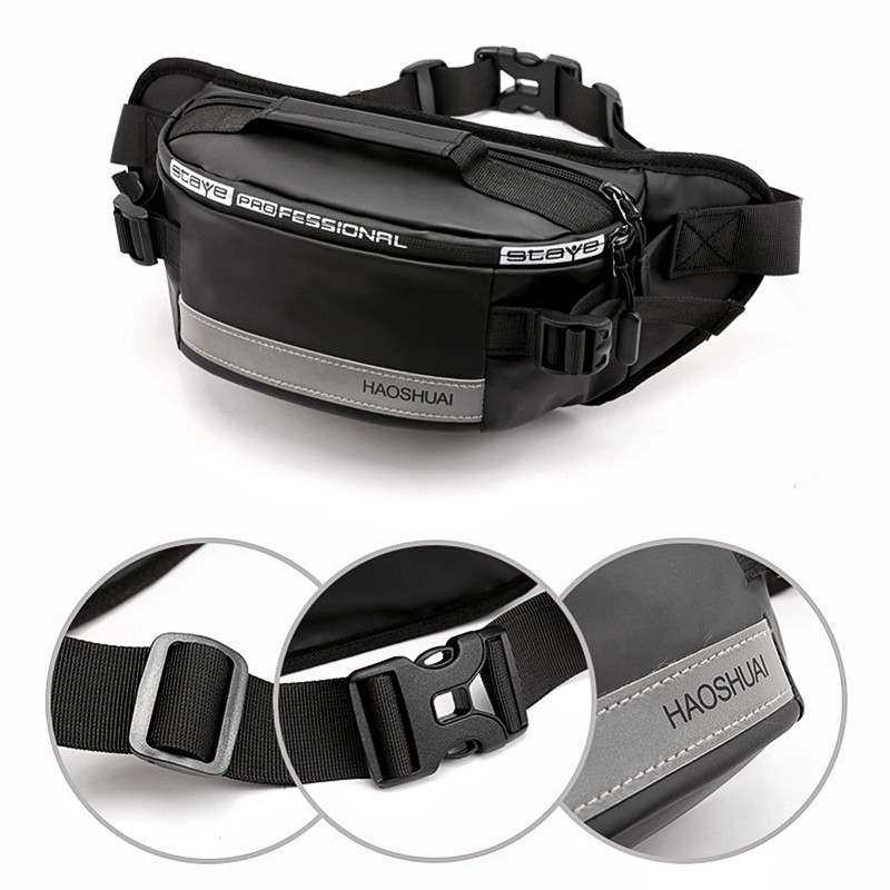 Značková pánska taška, outdoorová náprsná taška, taška cez rameno, bežecká taška na pás, reflexný prúžok, taška na telefón s ochranou proti krádeži