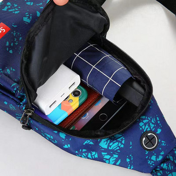Street Trend Couple Messenger Bag Чанта през рамо Оксфордски плат Водоустойчива чанта за гърдите Мъжка чанта за през рамо Мобилен телефон Чанта за колоездене