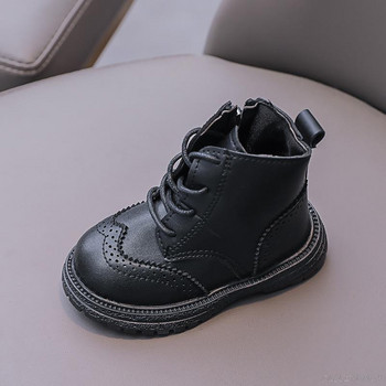 2022 Φθινόπωρο Χειμώνας Παιδικές Μπότες Αγόρια Κοριτσίστικες Κοντές μπότες Δερμάτινα παπούτσια για μωρά για παιδιά Μπότες με μαλακό κάτω μέρος Αγγλίας