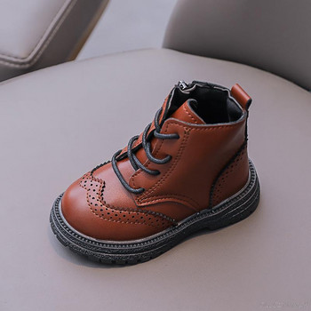 2022 Φθινόπωρο Χειμώνας Παιδικές Μπότες Αγόρια Κοριτσίστικες Κοντές μπότες Δερμάτινα παπούτσια για μωρά για παιδιά Μπότες με μαλακό κάτω μέρος Αγγλίας
