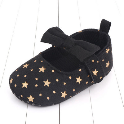 2023 Βρεφικά παπούτσια με λουλουδάτο κέντημα για νεογέννητο κοριτσάκι Ριγέ φιόγκο First Walker Μαλακές σόλες Χαριτωμένο παιδικό αντιολισθητικό παπούτσι Princess