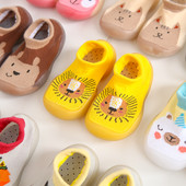 Βρεφικά παπούτσια Άνοιξη φθινόπωρο βαμβακερά αντιολισθητικά πρώτα παπούτσια Baby toddler shoes Cartoon First Walker Παιδικό παπούτσι από μαλακό καουτσούκ