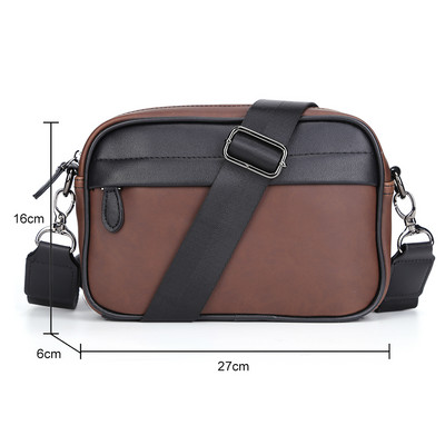Ανδρική τσάντα Messenger PU Δερμάτινες επαγγελματικές τσάντες με πολλές τσέπες Casual Vintage τσάντα τσάντα χαρτοφύλακα για διακοπές το Σαββατοκύριακο