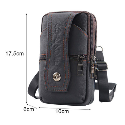 Ανδρική τσάντα Messenger PU Δερμάτινες επαγγελματικές τσάντες με πολλές τσέπες Casual Vintage τσάντα τσάντα χαρτοφύλακα για διακοπές το Σαββατοκύριακο