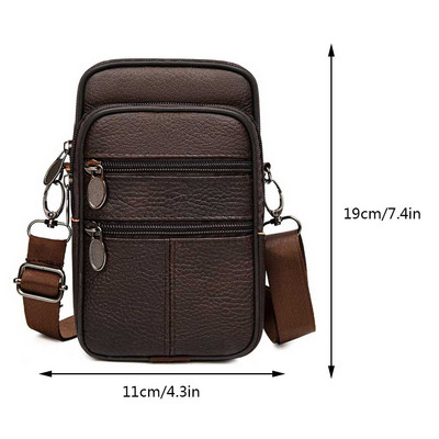 Ανδρική τσάντα Messenger PU Δερμάτινες επαγγελματικές τσάντες με πολλές τσέπες Casual Vintage τσάντα τσάντα χαρτοφύλακα για διακοπές το Σαββατοκύριακο