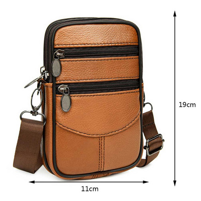 Ανδρική τσάντα Messenger PU Δερμάτινες επαγγελματικές τσάντες με πολλές τσέπες Casual Vintage τσάντα τσάντα χαρτοφύλακα για διακοπές το Σαββατοκύριακο