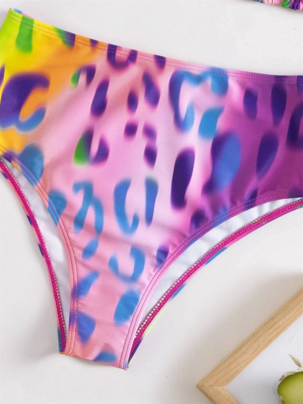 Bikini kupaći kostim Ženski kupaći kostim 2023. Novi trodijelni komplet dugih rukava za prekrivanje bikinija, kupaći kostim visokog struka Biquini odjeća za plažu