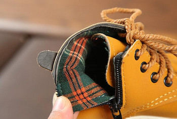 2021 Hot Selling Παιδικές Μπότες Δερμάτινα Παπούτσια Αγόρια Φθινόπωρο Χειμώνας Ζεστά βαμβακερά παπούτσια Fashion Girls Παιδικές μπότες Αντιολισθητικές